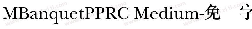 MBanquetPPRC Medium字体转换